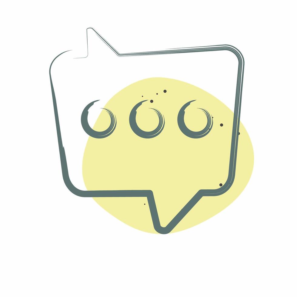 Icon Dual Message. related to Speech symbol. Color Spot Style. design editable vector