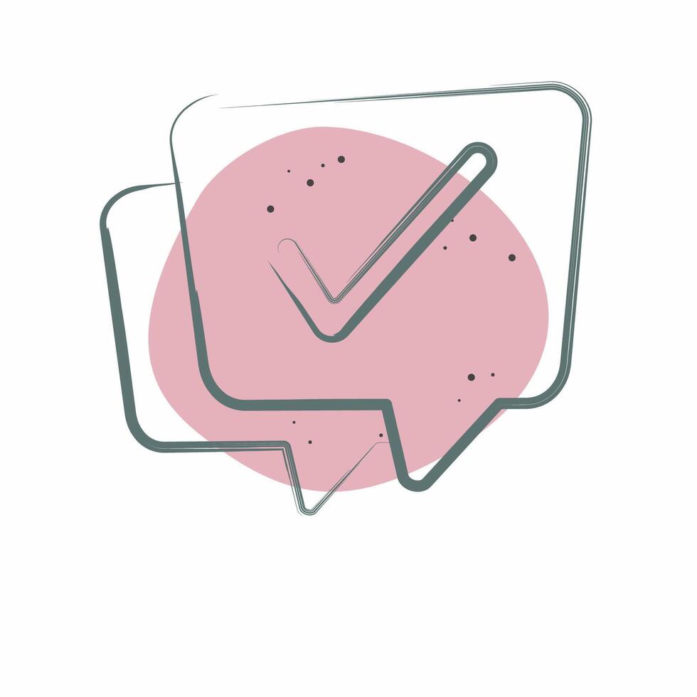 Icon Chat. related to Speech symbol. Color Spot Style. design editable 1 1 vector