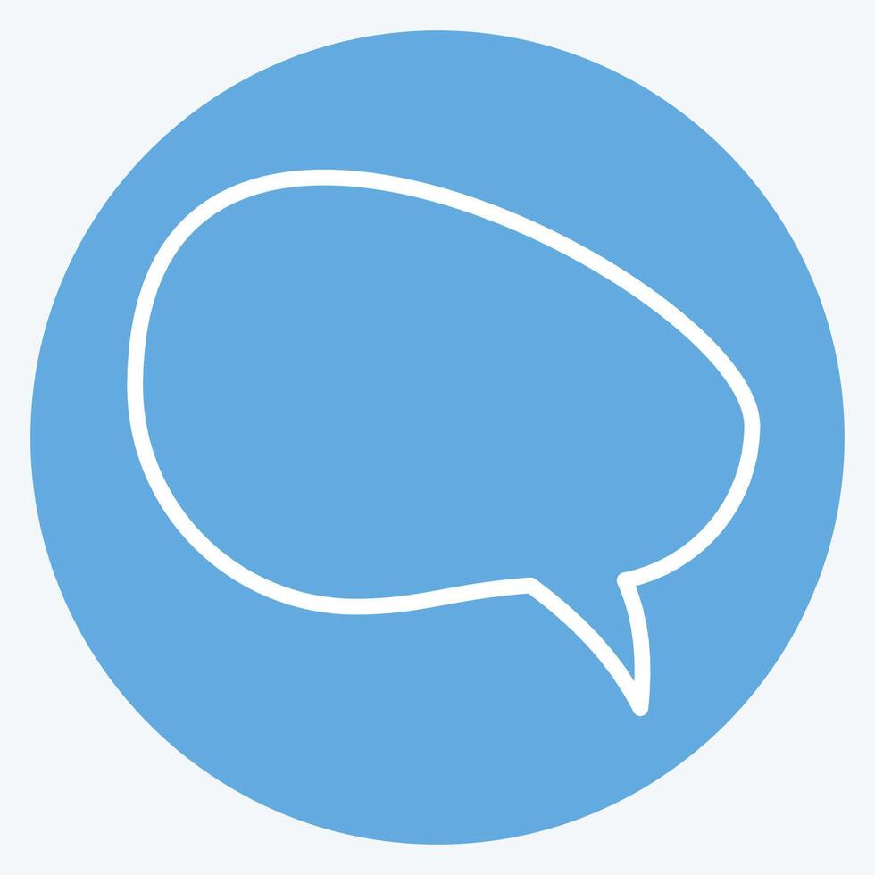Icon Speech Bubble. related to Speech symbol. blue eyes style. design editable vector