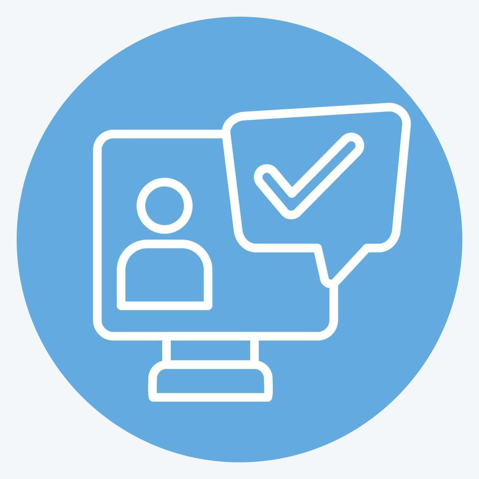 Icon Chat. related to Speech symbol. blue eyes style. design editable vector