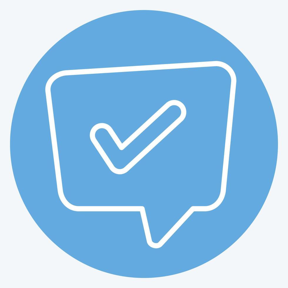 Icon Problem Solving. related to Speech symbol. blue eyes style. design editable vector