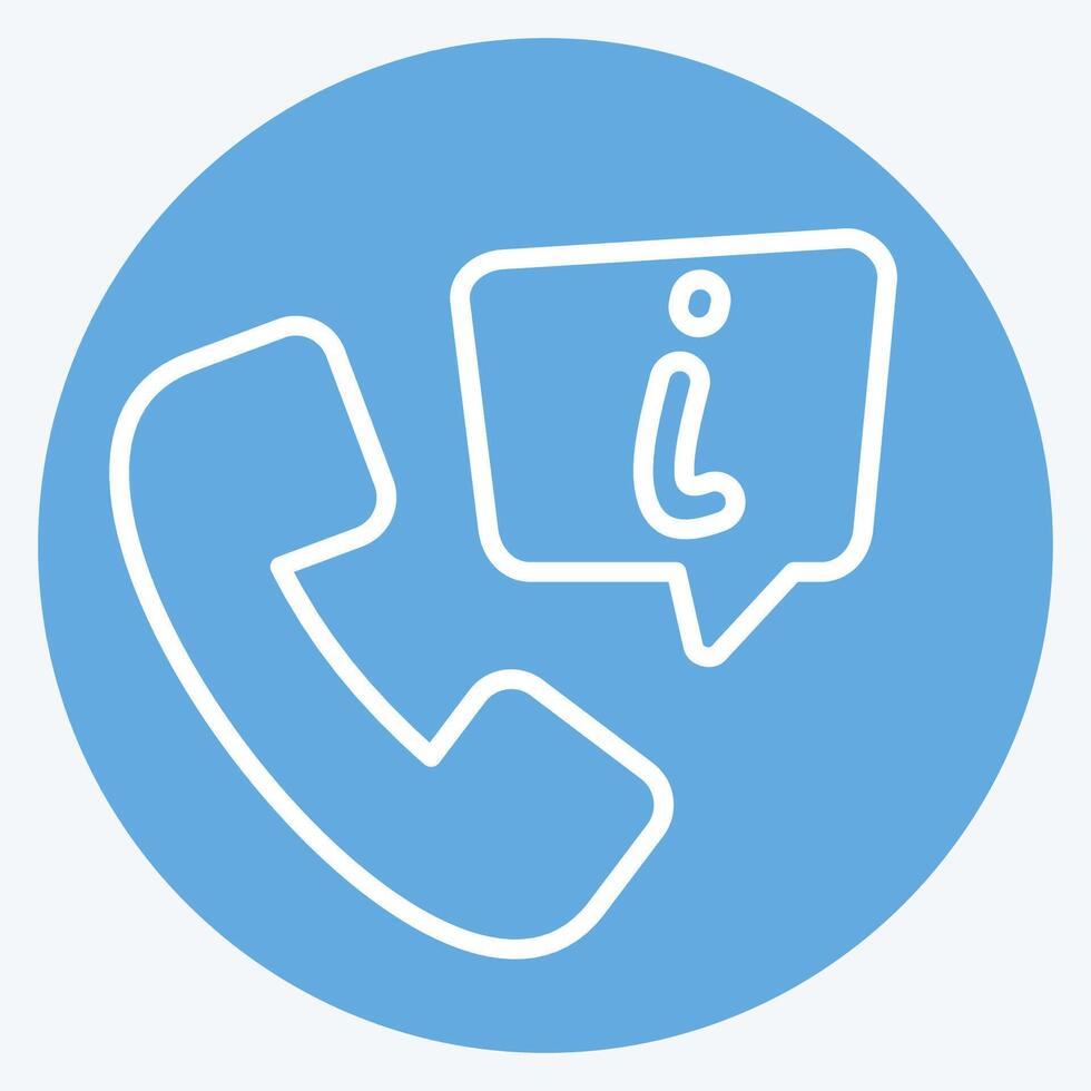 Icon Info Line. related to Speech symbol. blue eyes style. design editable vector