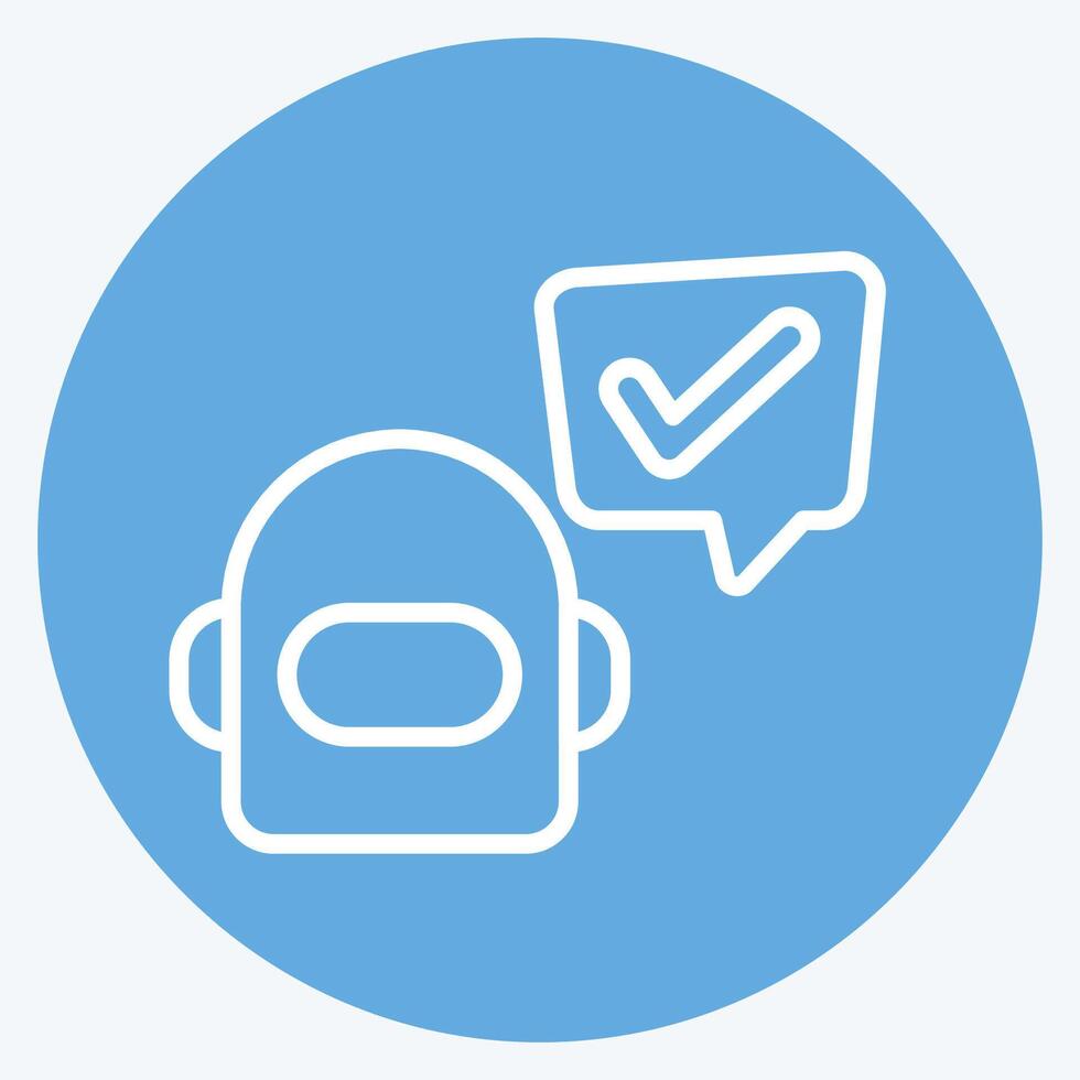Icon Chatbot. related to Speech symbol. blue eyes style. design editable vector