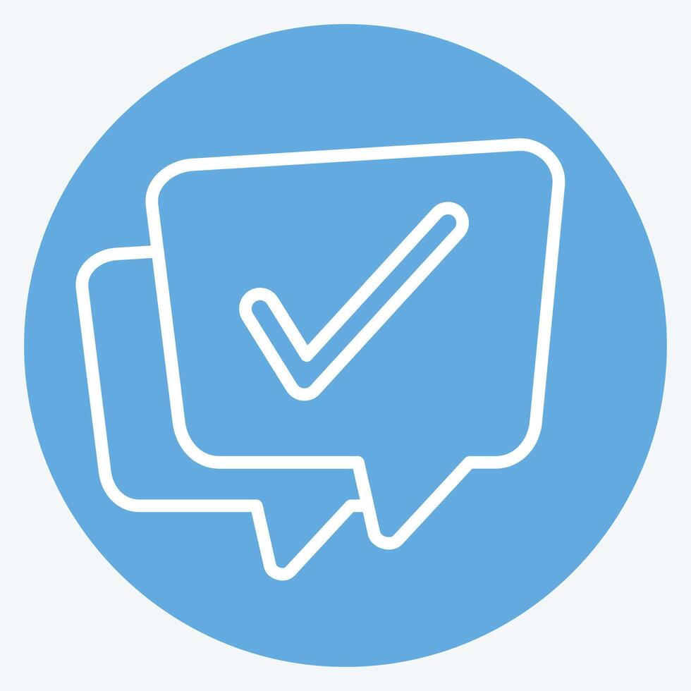 Icon Chat. related to Speech symbol. blue eyes style. design editable 1 1 vector