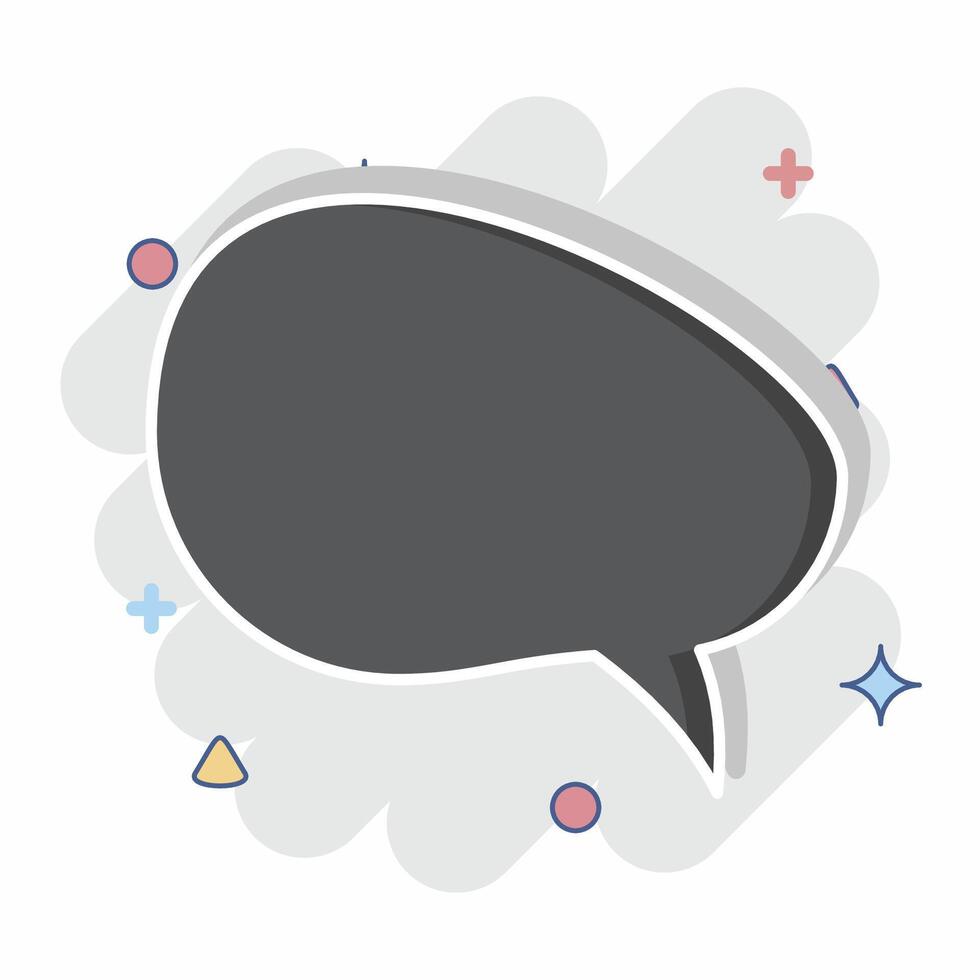 Icon Speech Bubble. related to Speech symbol. comic style. design editable vector