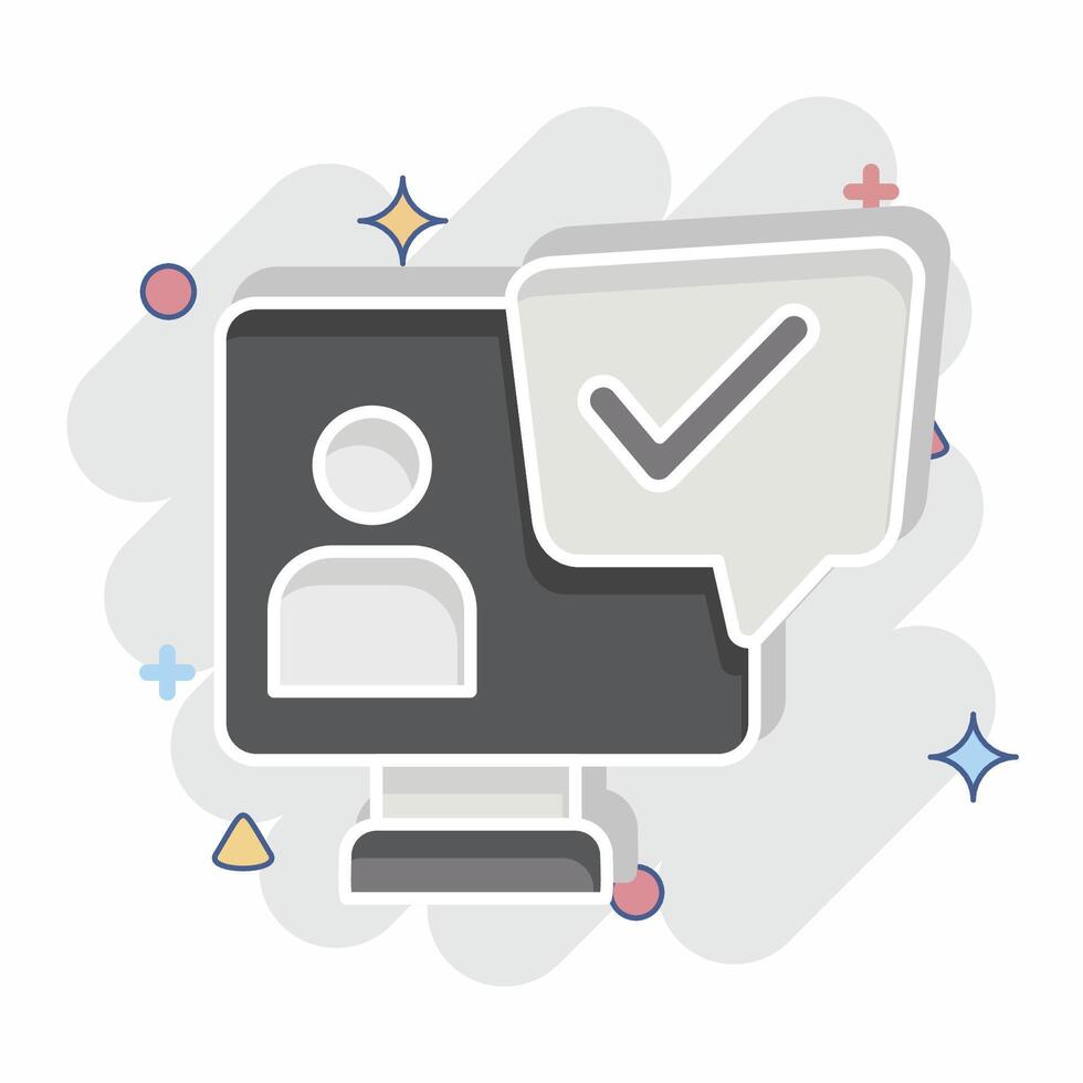 Icon Chat. related to Speech symbol. comic style. design editable vector