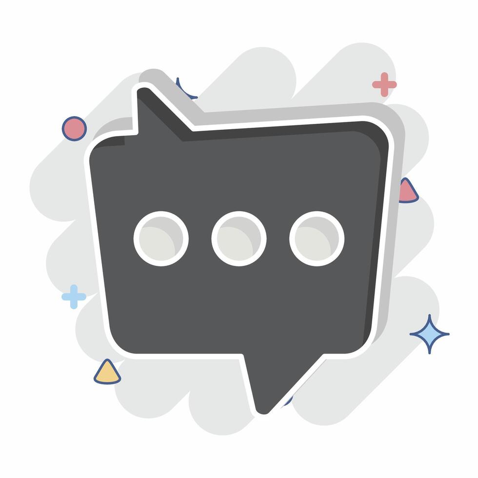 Icon Dual Message. related to Speech symbol. comic style. design editable vector