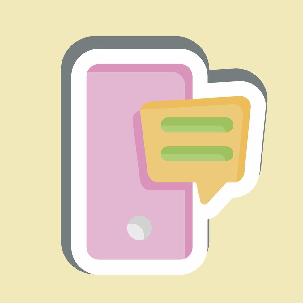 Sticker SMS. related to Speech symbol. design editable vector
