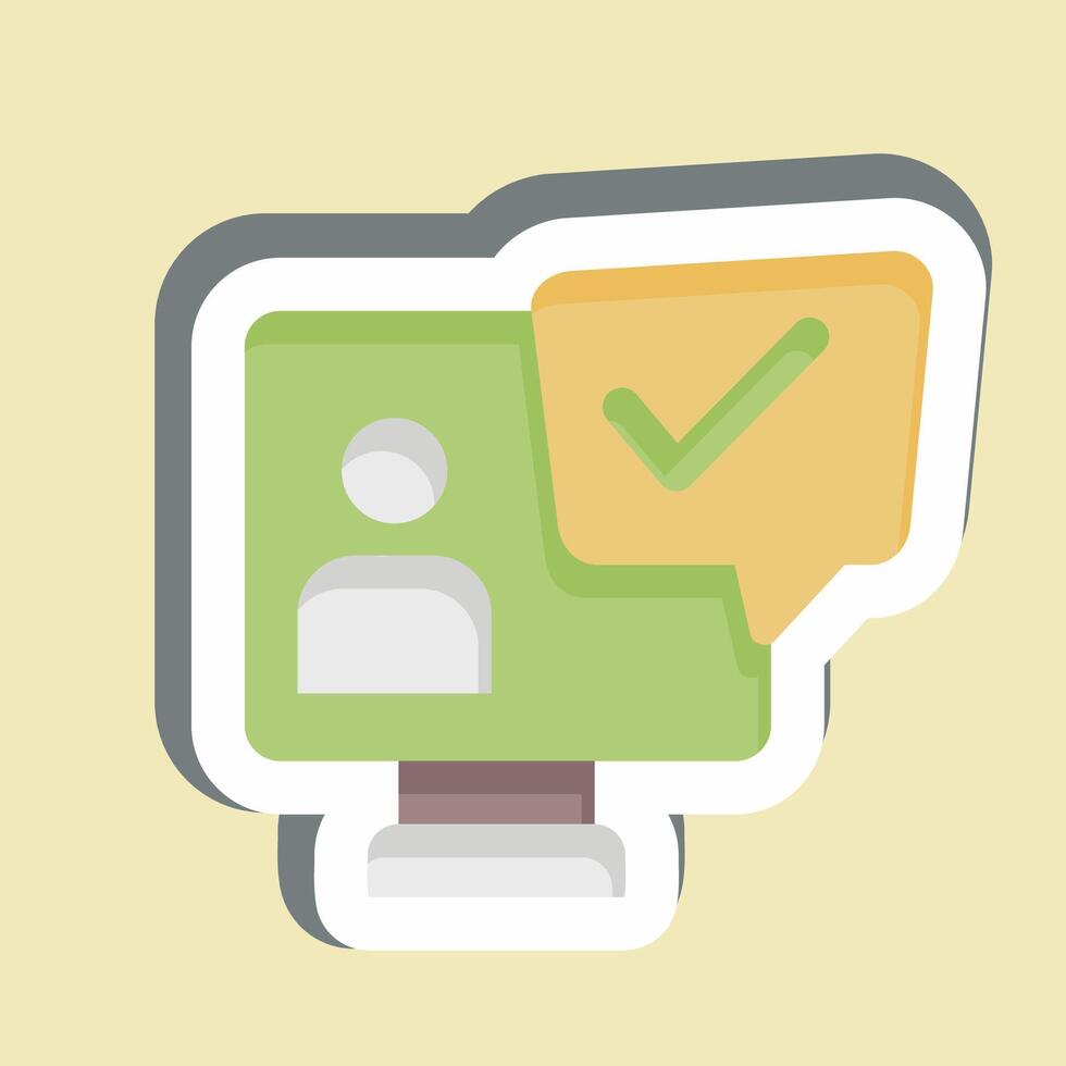 Sticker Chat. related to Speech symbol. design editable vector