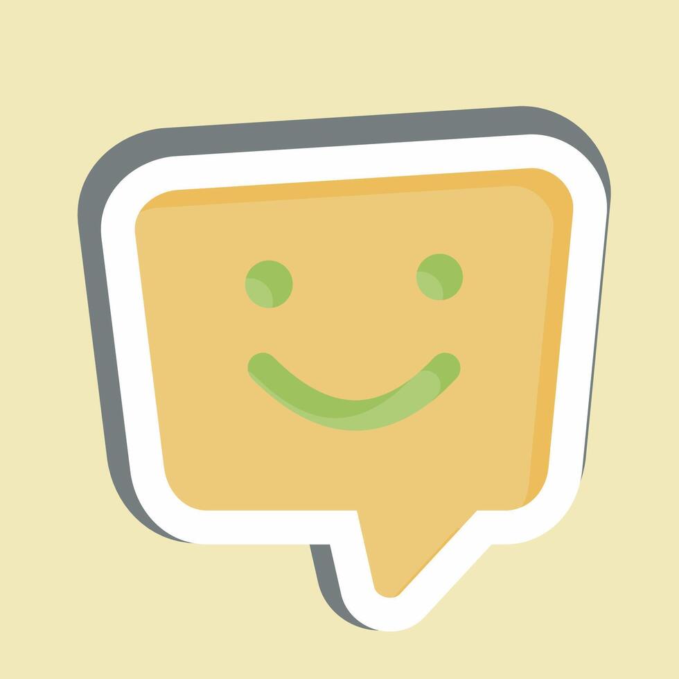Sticker Positive Massage. related to Speech symbol. design editable vector