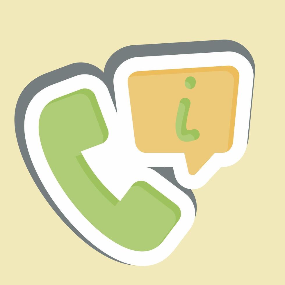 Sticker Info Line. related to Speech symbol. design editable vector