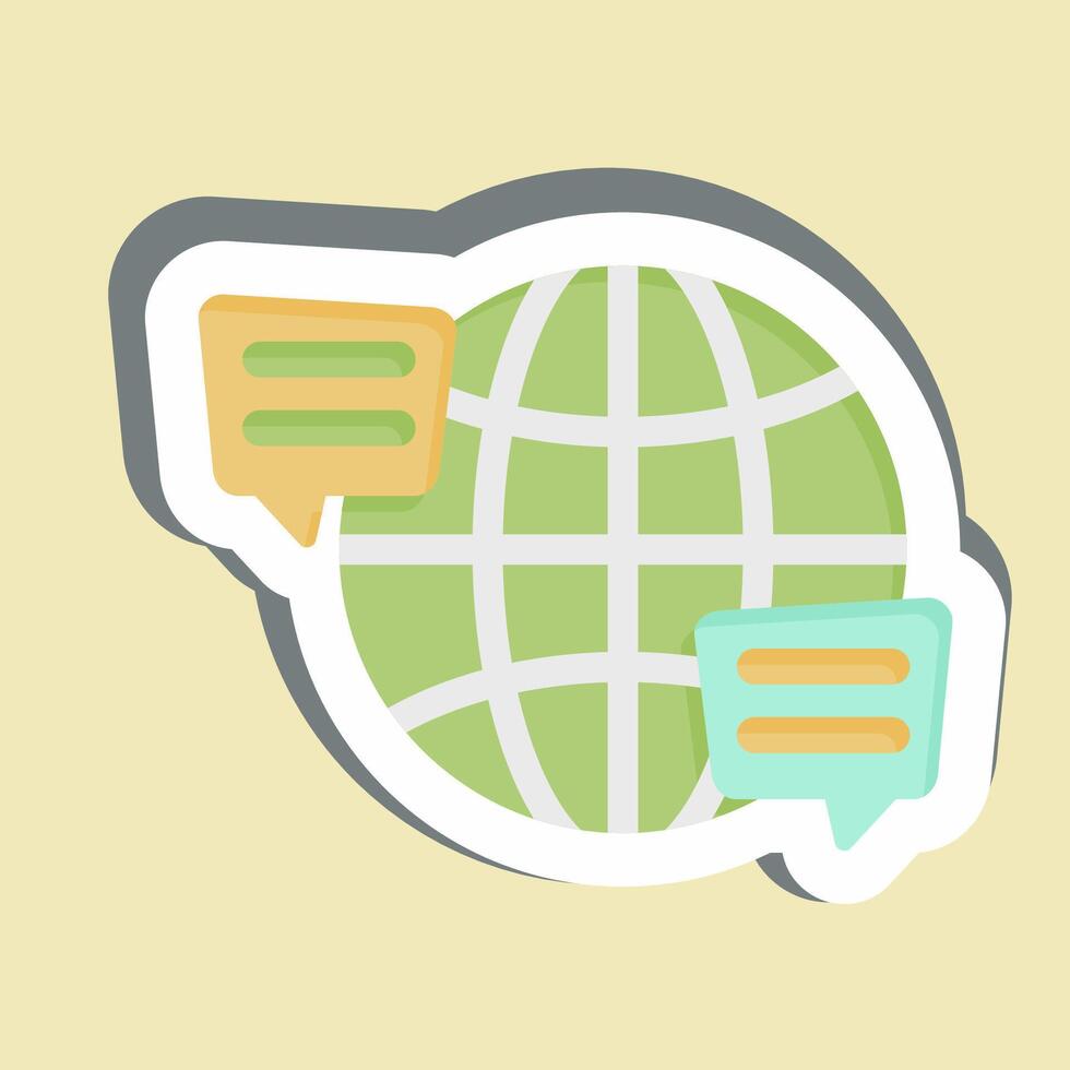 Sticker Language. related to Speech symbol. design editable vector