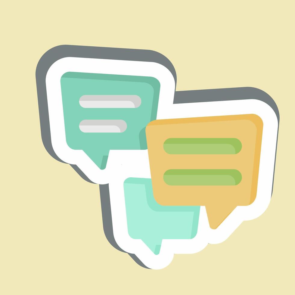 Sticker Multiple Chat. related to Speech symbol. design editable vector
