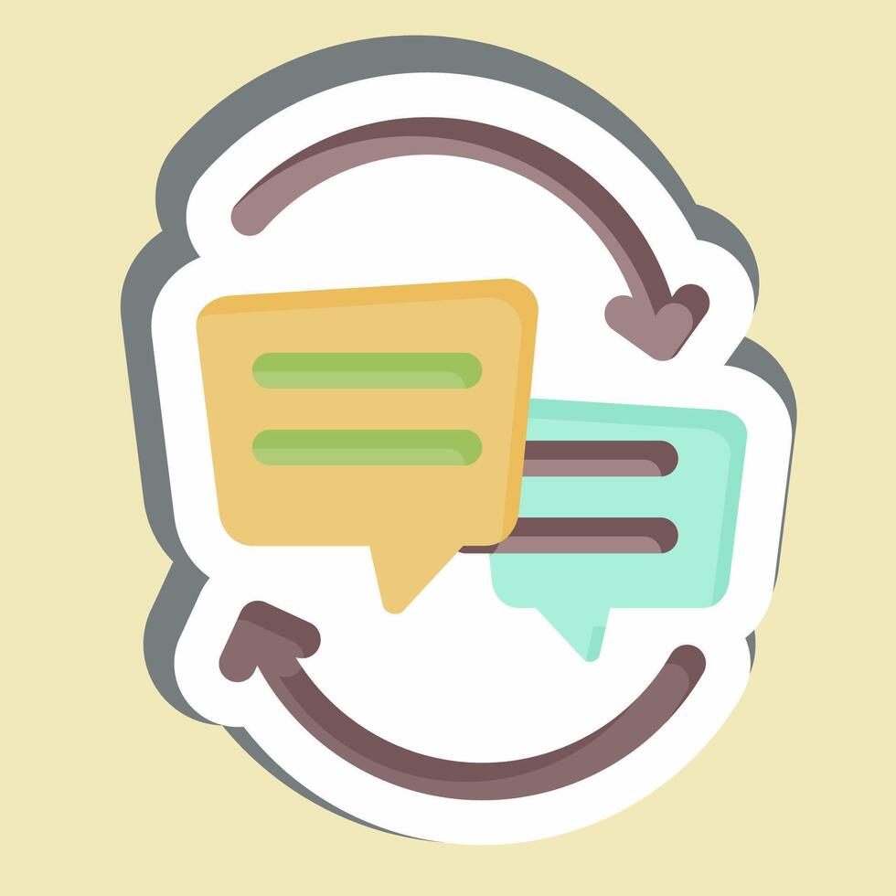 Sticker Exchanging Opinions. related to Speech symbol. design editable vector