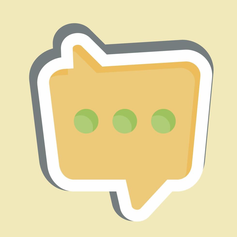 Sticker Dual Message. related to Speech symbol. design editable vector