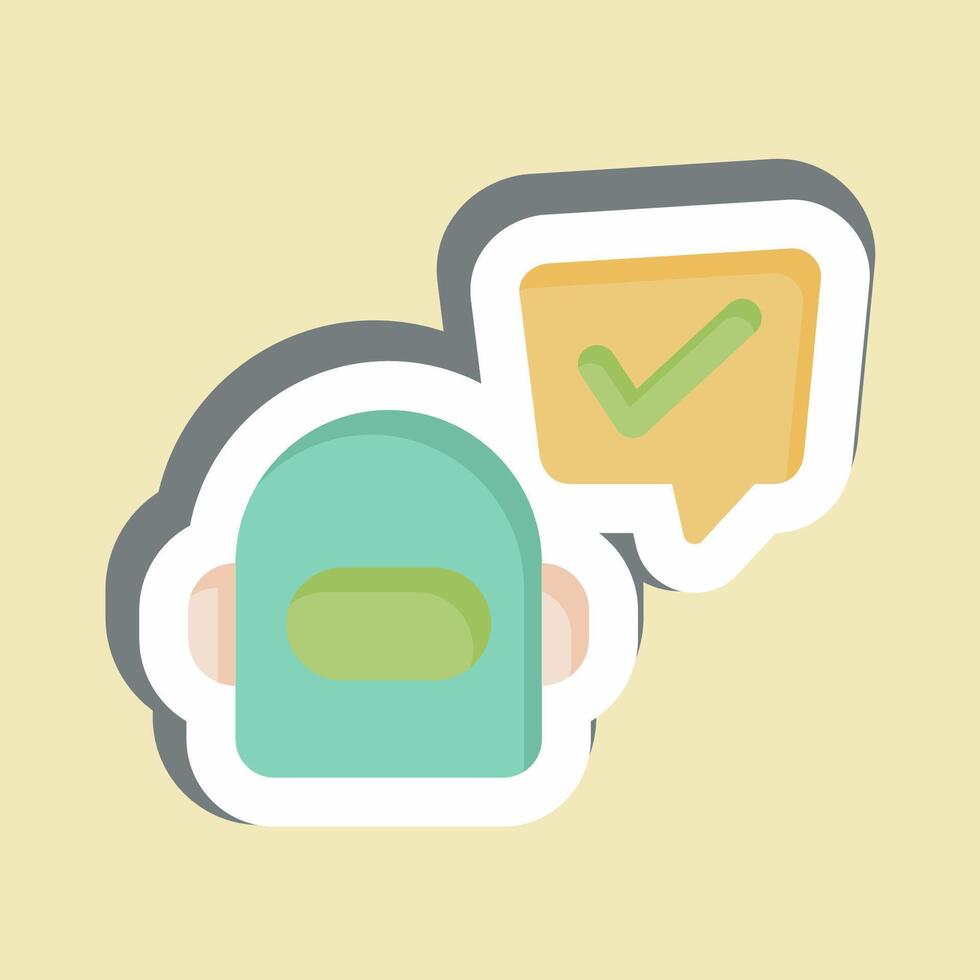 Sticker Chatbot. related to Speech symbol. design editable vector