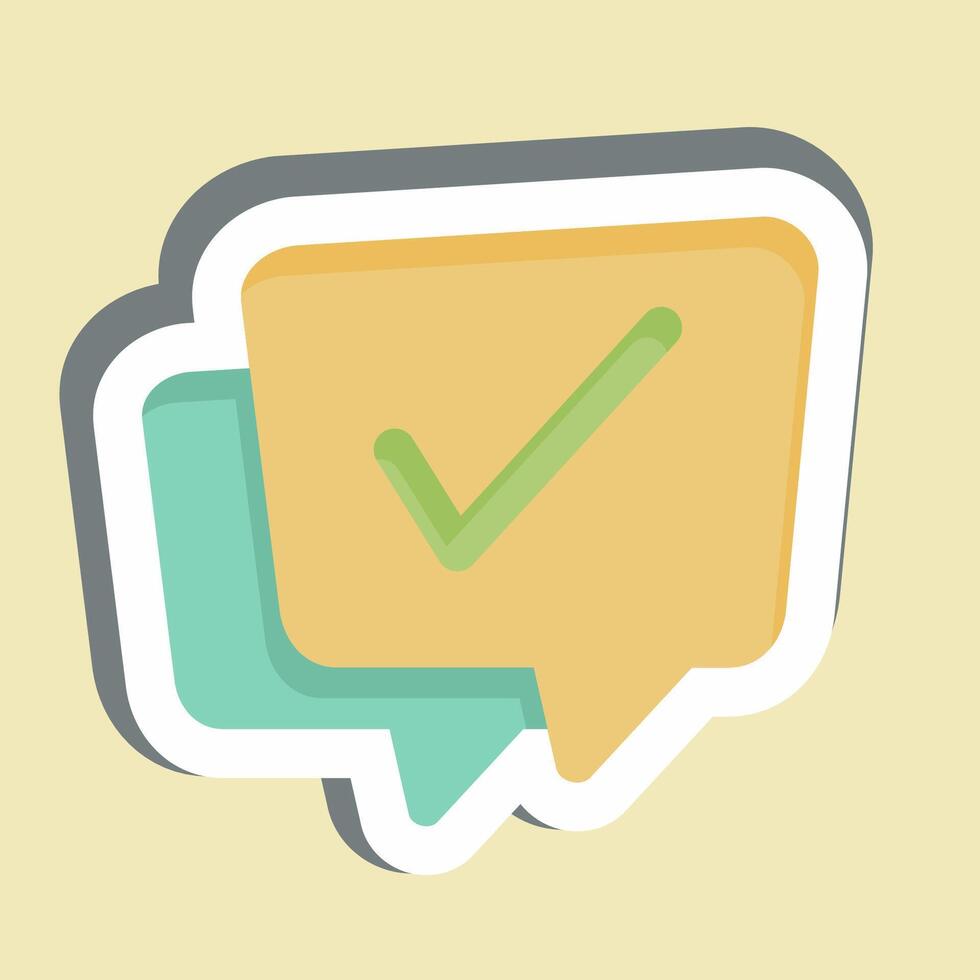 Sticker Chat. related to Speech symbol. design editable 1 1 vector