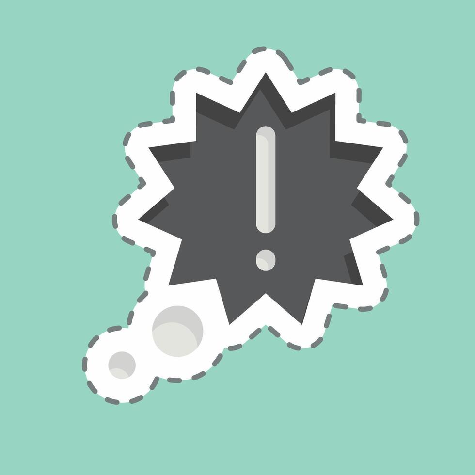 Sticker line cut New Idea. related to Speech symbol. design editable vector