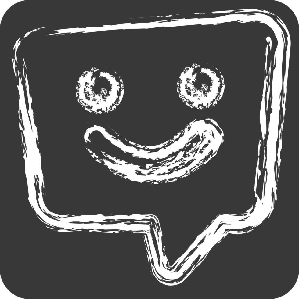 Icon Positive Massage. related to Speech symbol. chalk Style. design editable vector