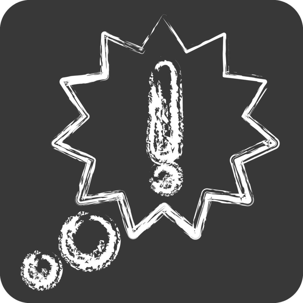 Icon New Idea. related to Speech symbol. chalk Style. design editable vector