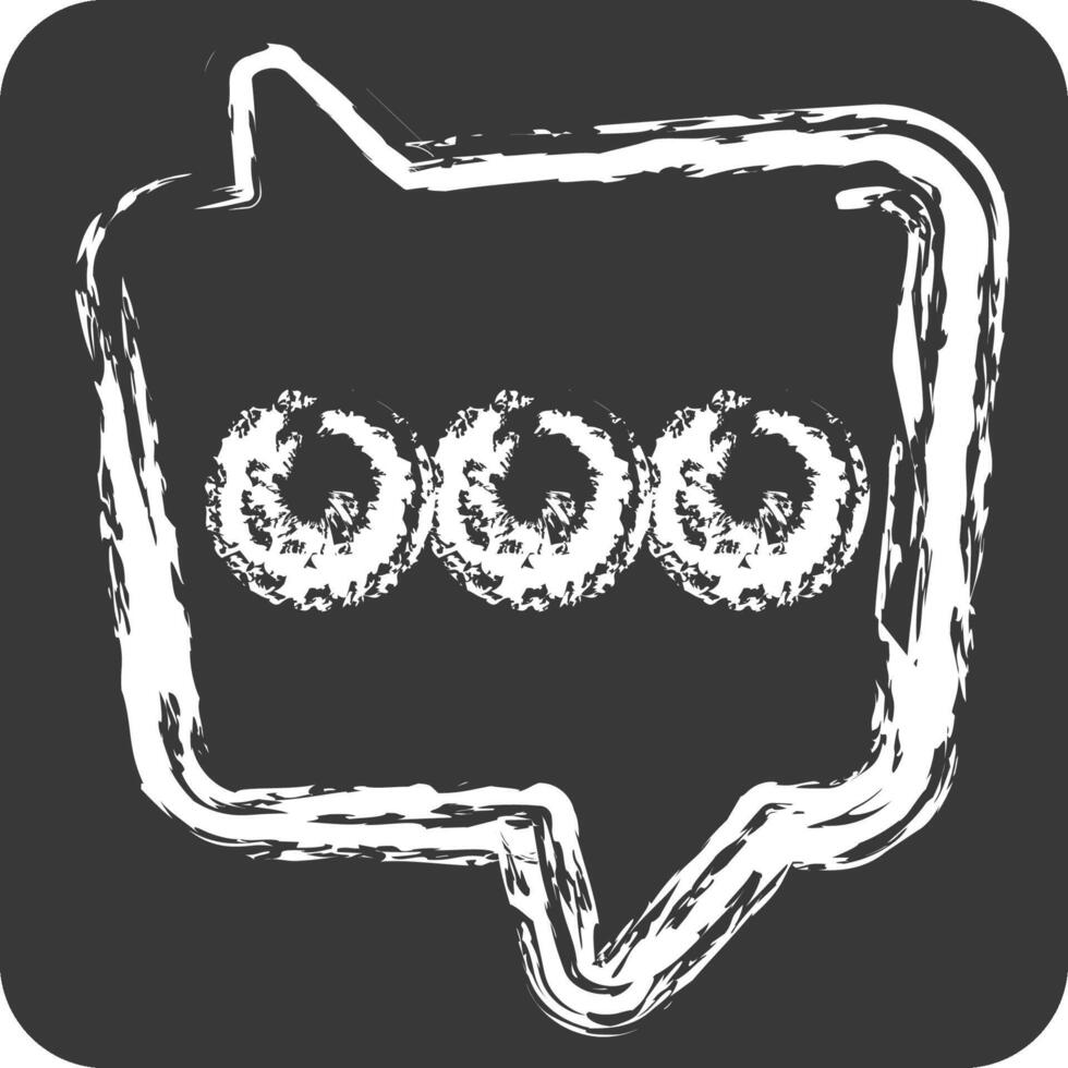 Icon Dual Message. related to Speech symbol. chalk Style. design editable vector