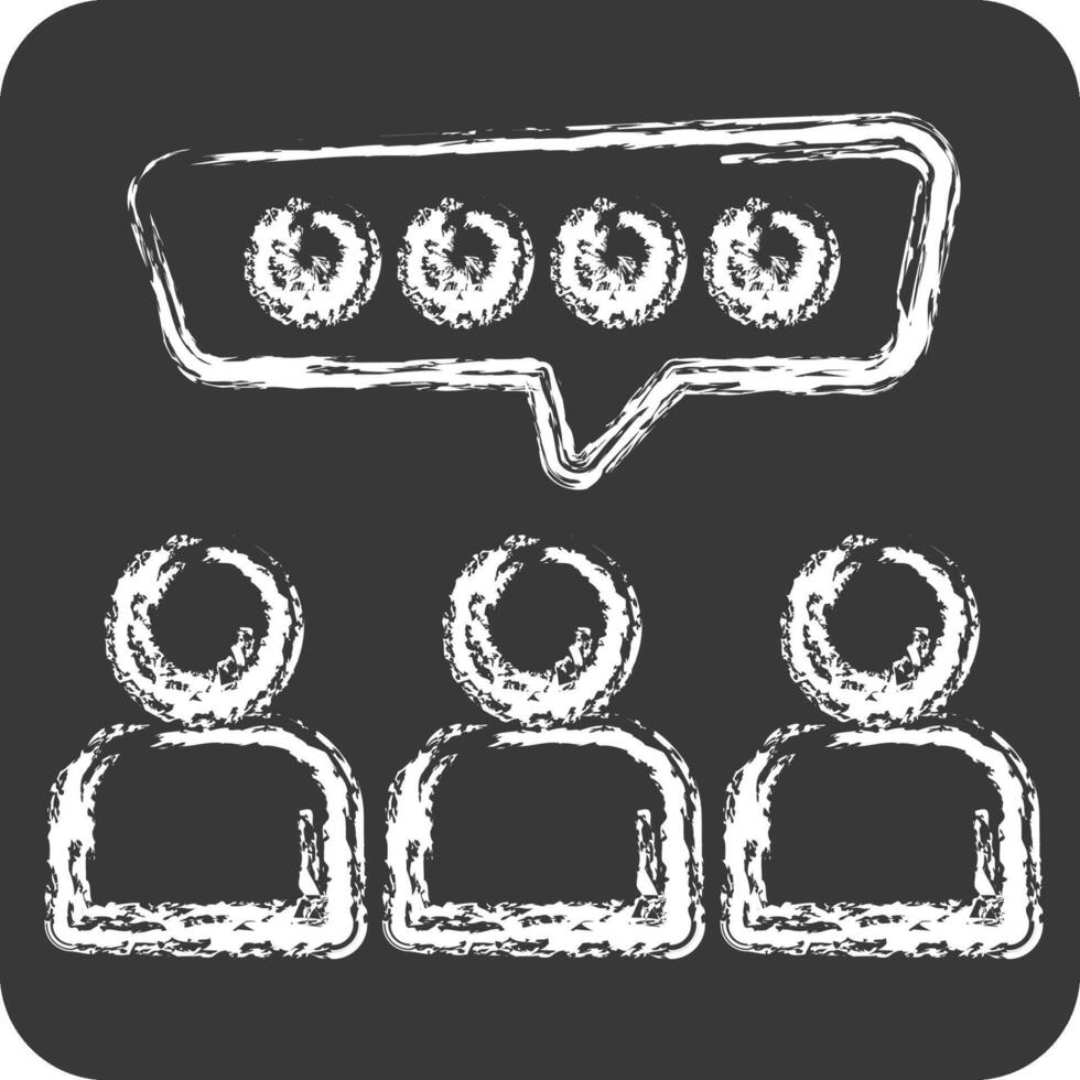 Icon Group Talk. related to Speech symbol. chalk Style. design editable vector