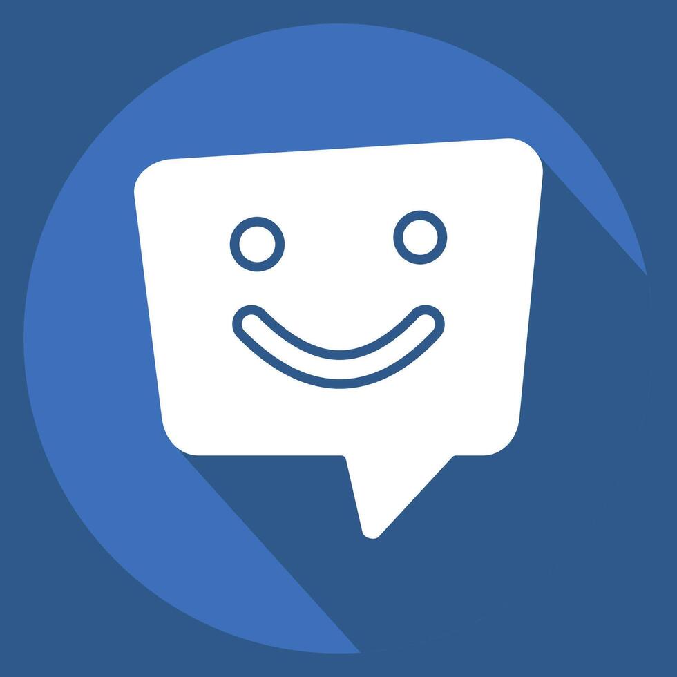 Icon Positive Massage. related to Speech symbol. long shadow style. design editable vector