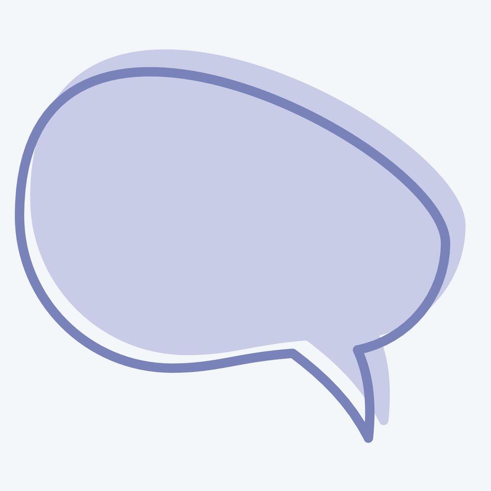 Icon Speech Bubble. related to Speech symbol. two tone style. design editable vector