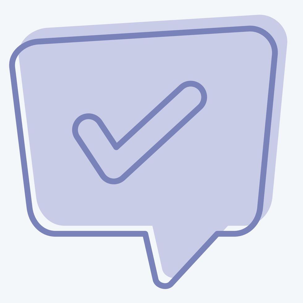 Icon Problem Solving. related to Speech symbol. two tone style. design editable vector