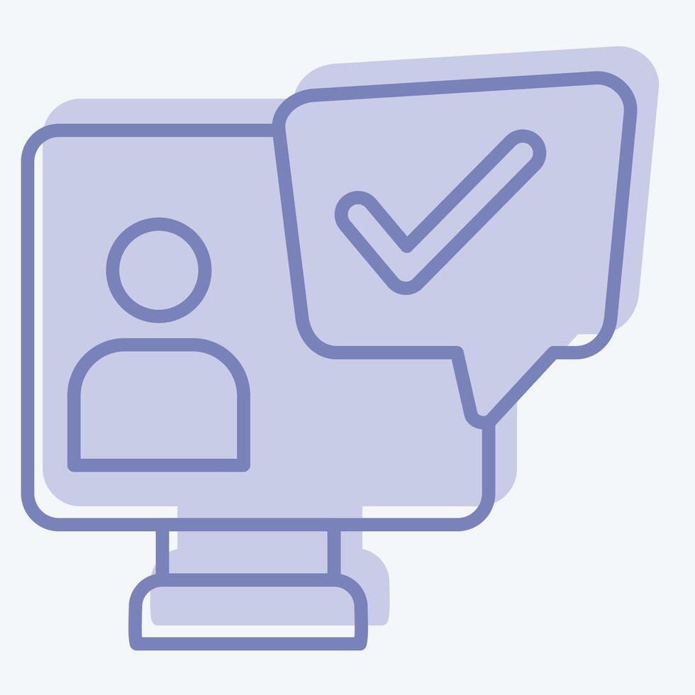Icon Chat. related to Speech symbol. two tone style. design editable vector