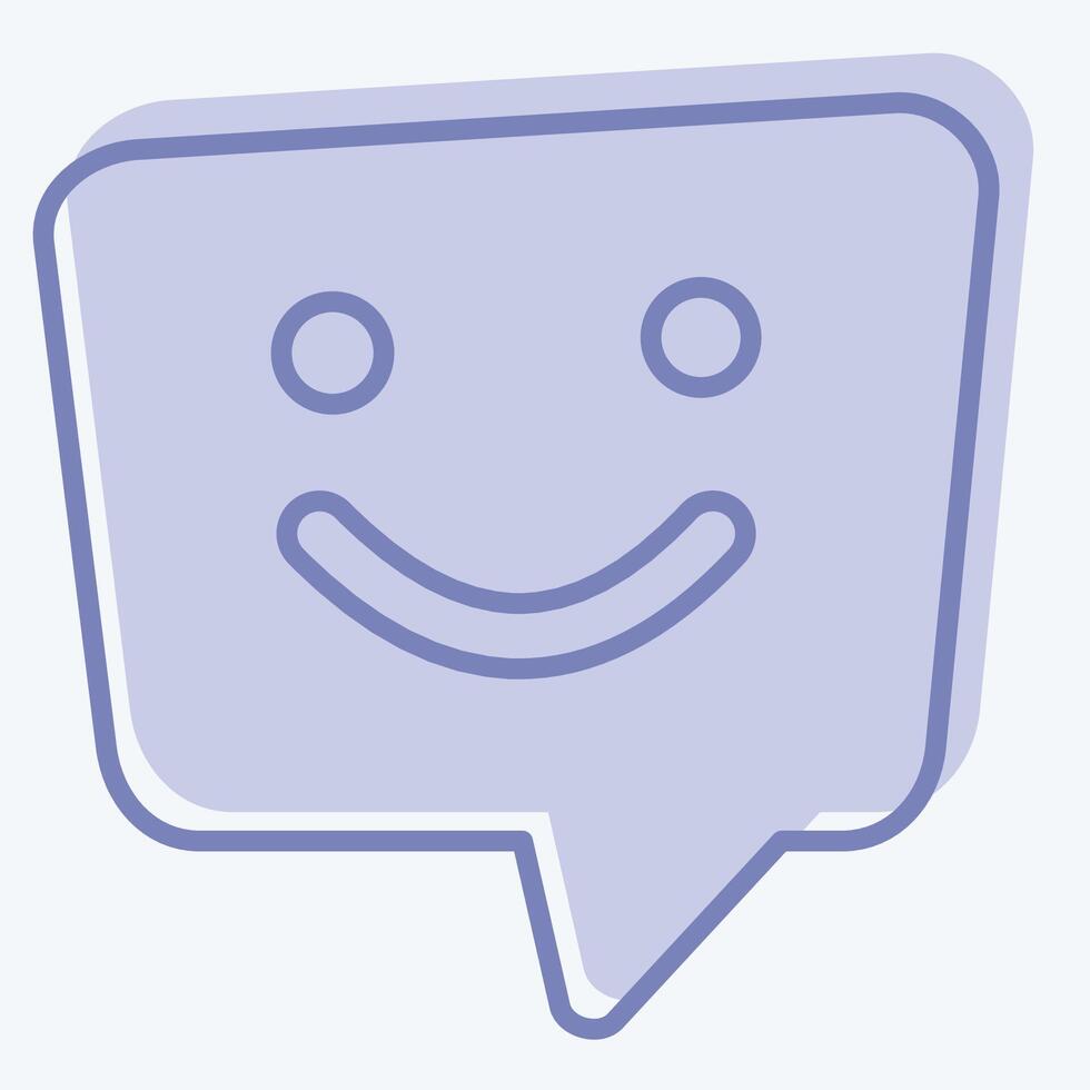 Icon Positive Massage. related to Speech symbol. two tone style. design editable vector