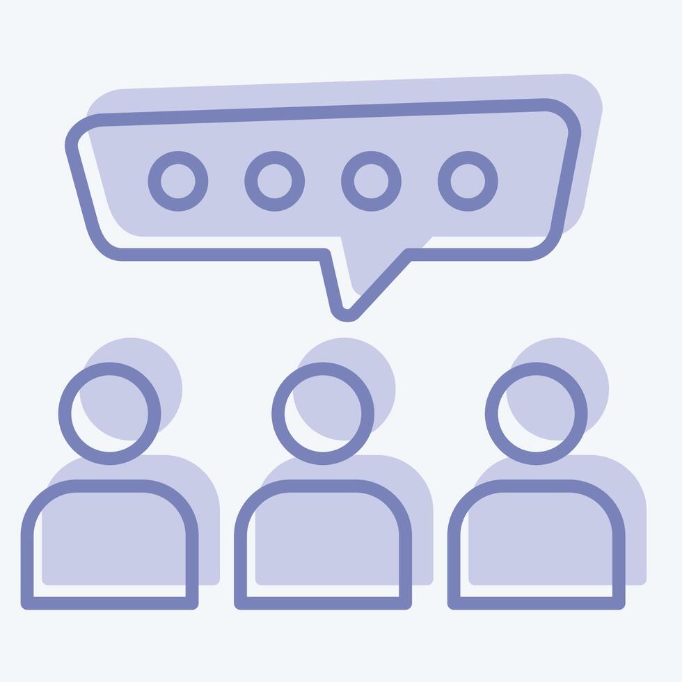 Icon Group Talk. related to Speech symbol. two tone style. design editable vector