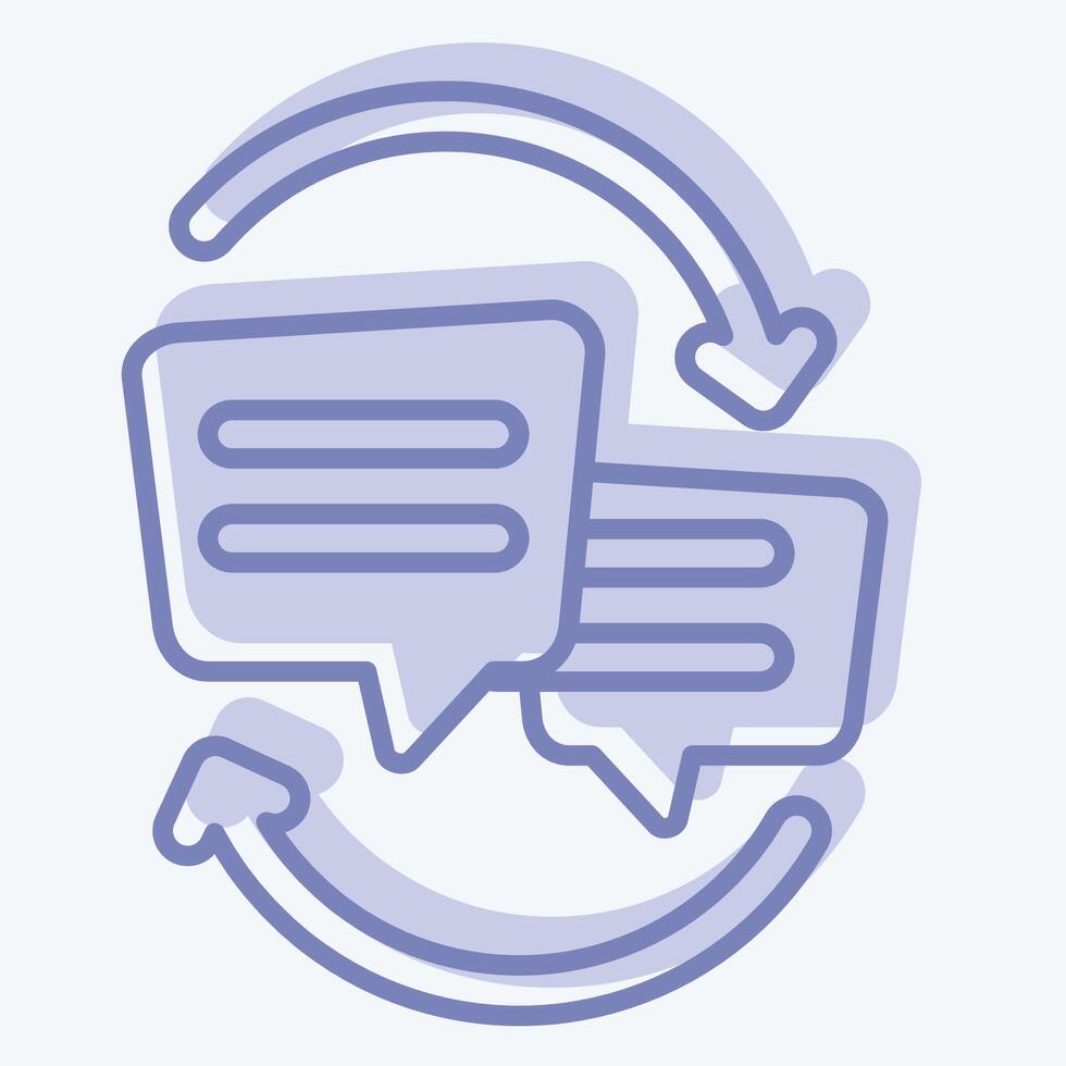 Icon Exchanging Opinions. related to Speech symbol. two tone style. design editable vector