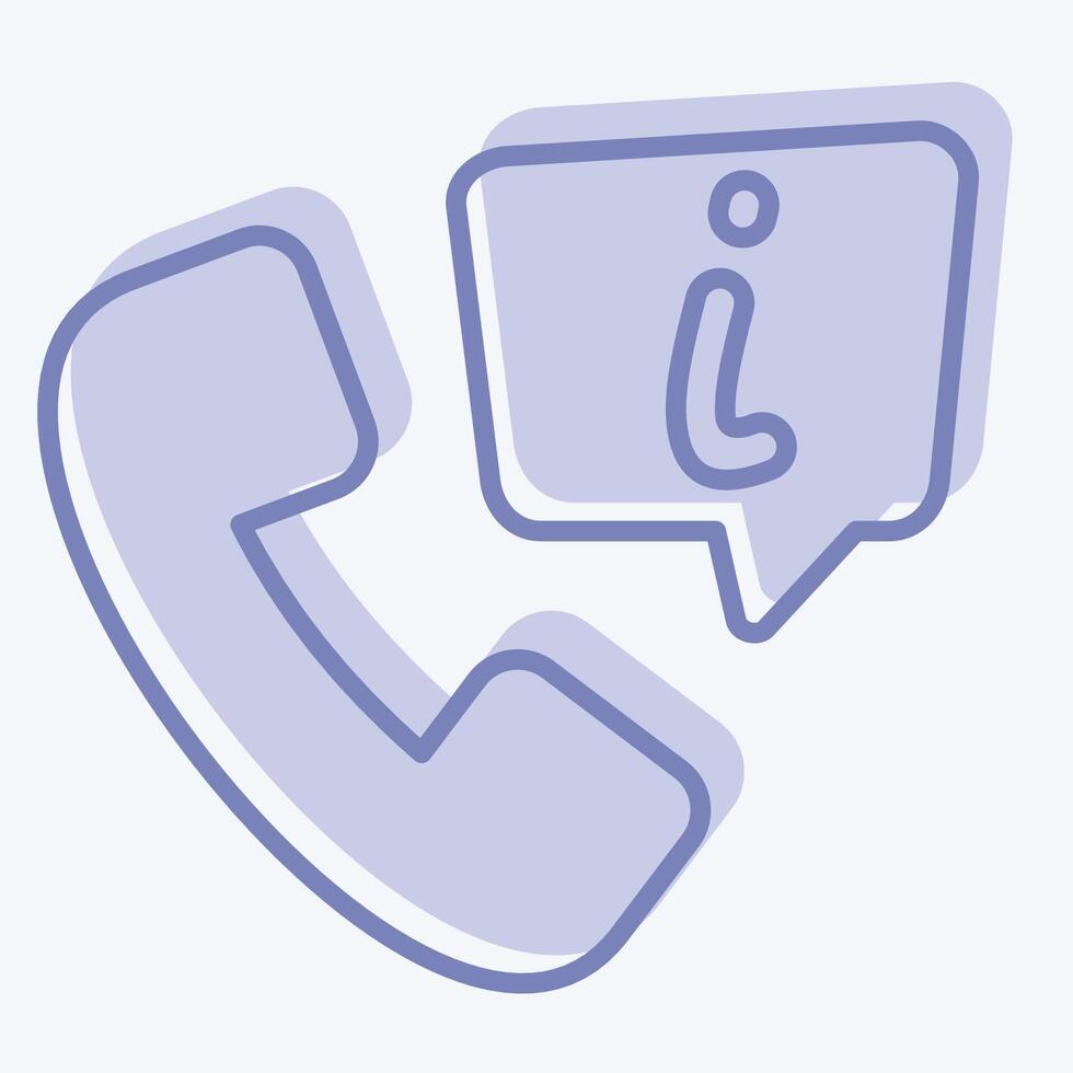 Icon Info Line. related to Speech symbol. two tone style. design editable vector