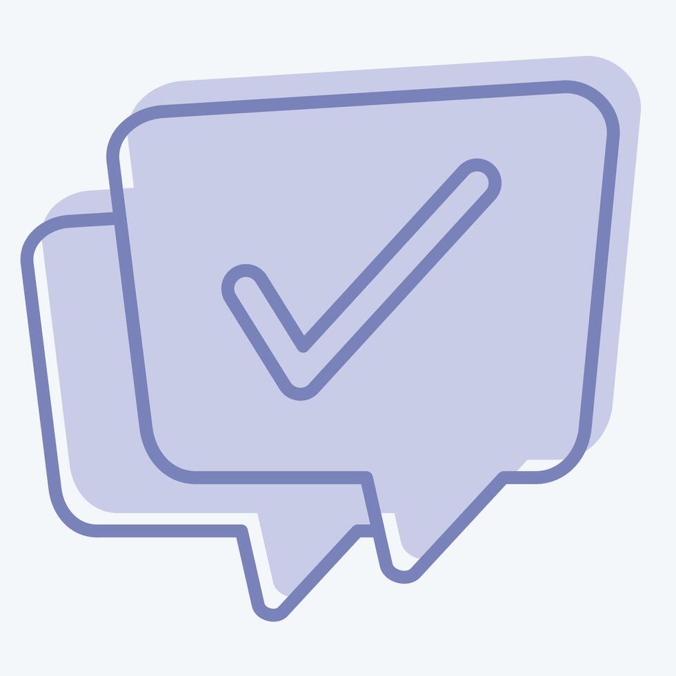 Icon Chat. related to Speech symbol. two tone style. design editable 1 1 vector