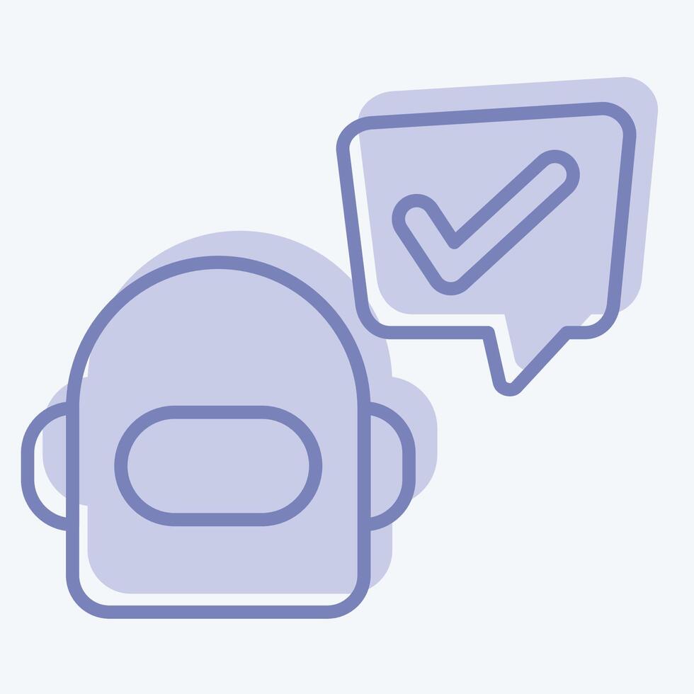 Icon Chatbot. related to Speech symbol. two tone style. design editable vector