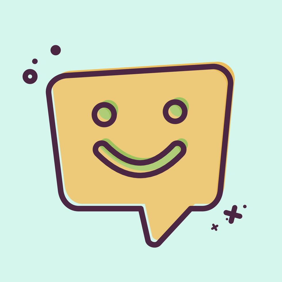 Icon Positive Massage. related to Speech symbol. MBE style. design editable vector