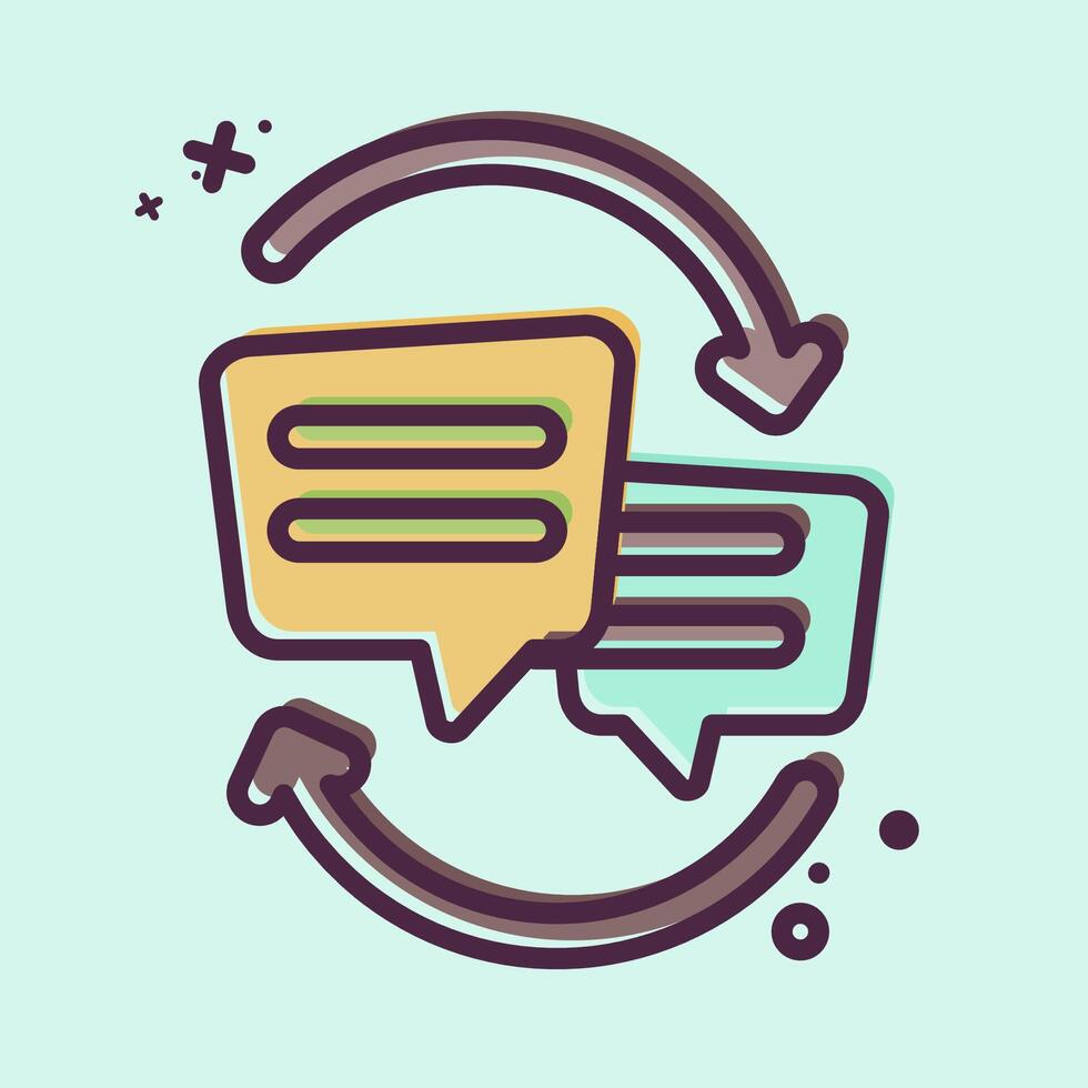 Icon Exchanging Opinions. related to Speech symbol. MBE style. design editable vector