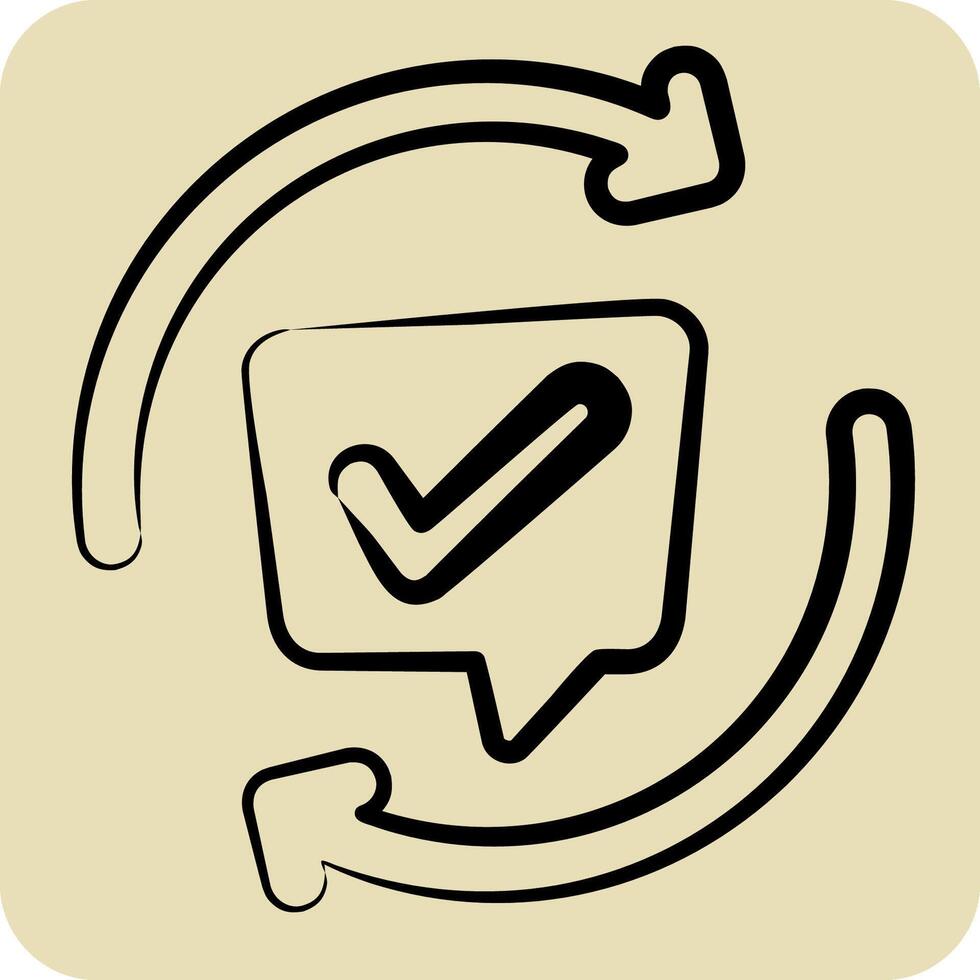 Icon Comments. related to Speech symbol. hand drawn style. design editable vector