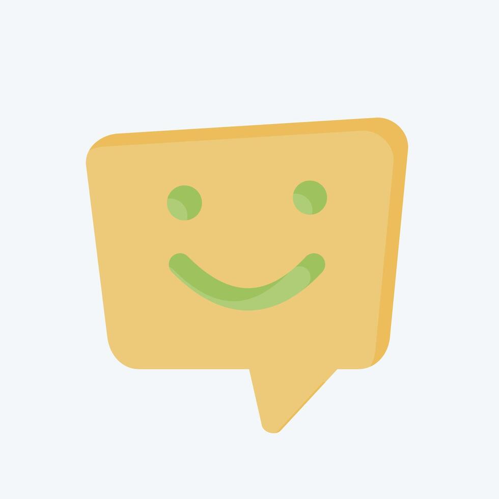 Icon Positive Massage. related to Speech symbol. flat style. design editable vector
