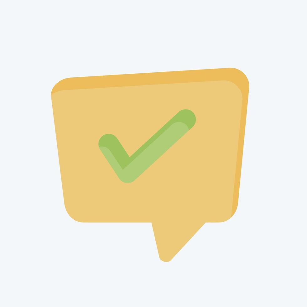 Icon Problem Solving. related to Speech symbol. flat style. design editable vector