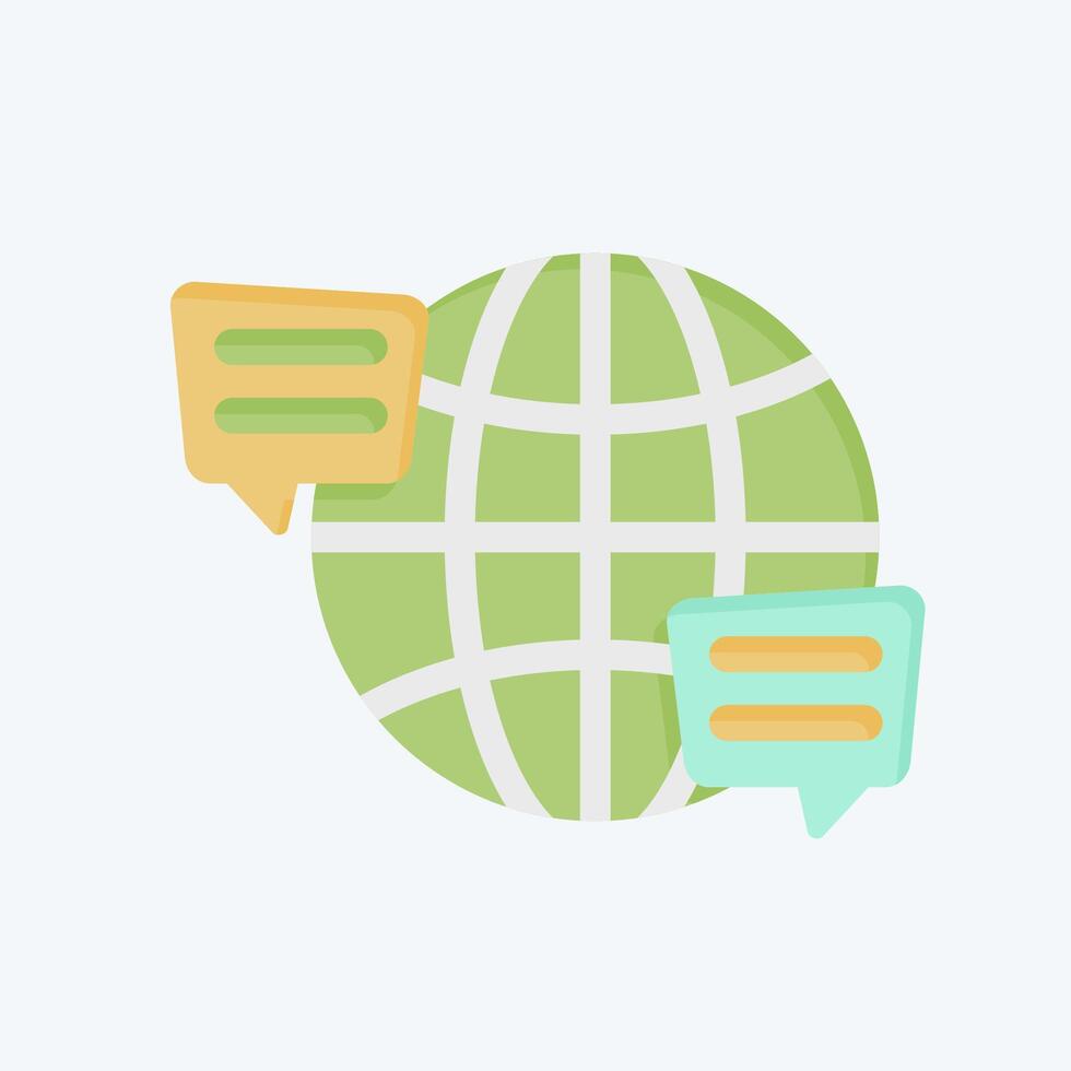 Icon Language. related to Speech symbol. flat style. design editable vector