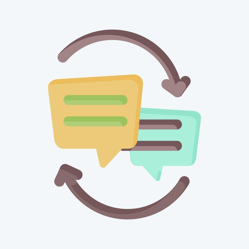Icon Exchanging Opinions. related to Speech symbol. flat style. design editable vector
