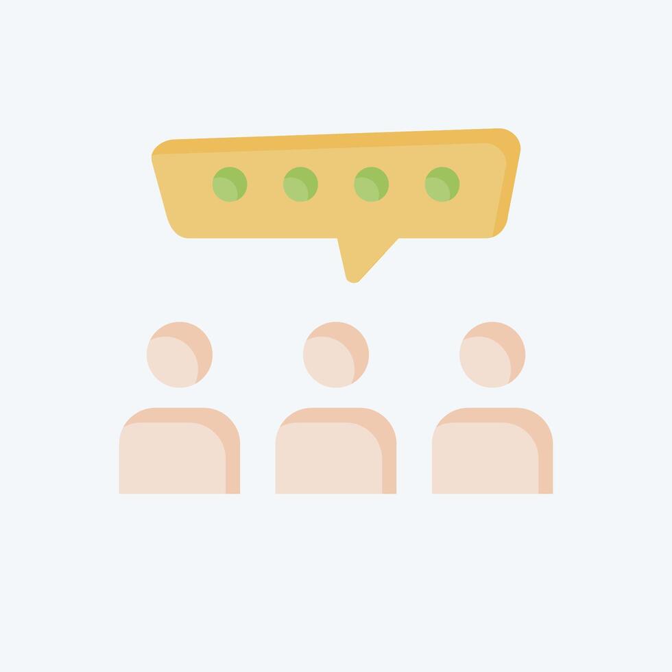 Icon Group Talk. related to Speech symbol. flat style. design editable vector