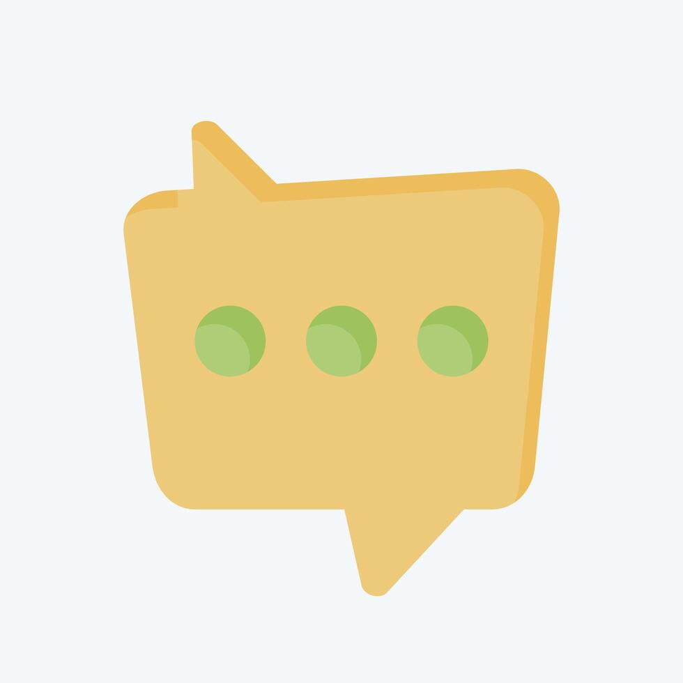 Icon Dual Message. related to Speech symbol. flat style. design editable vector