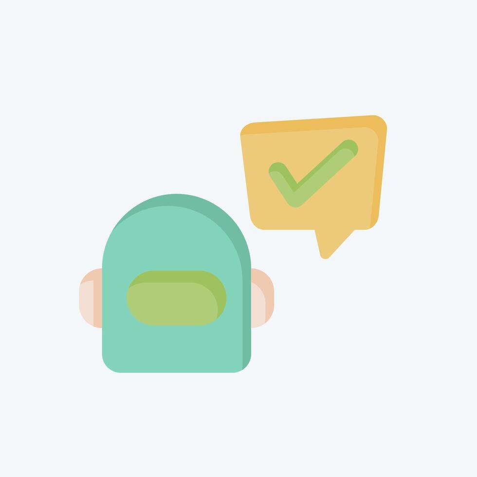 Icon Chatbot. related to Speech symbol. flat style. design editable vector