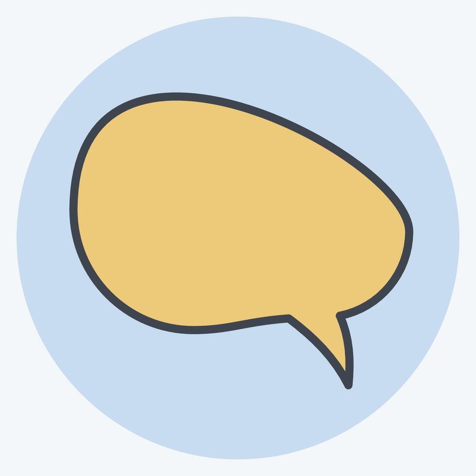 Icon Speech Bubble. related to Speech symbol. color mate style. design editable vector