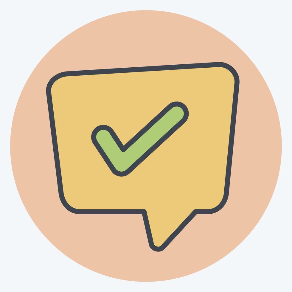 Icon Problem Solving. related to Speech symbol. color mate style. design editable vector
