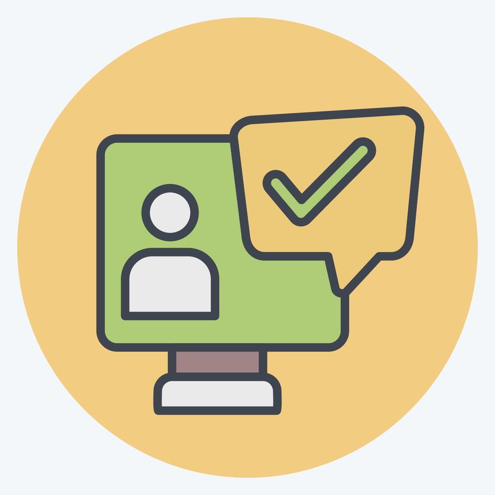 Icon Chat. related to Speech symbol. color mate style. design editable vector
