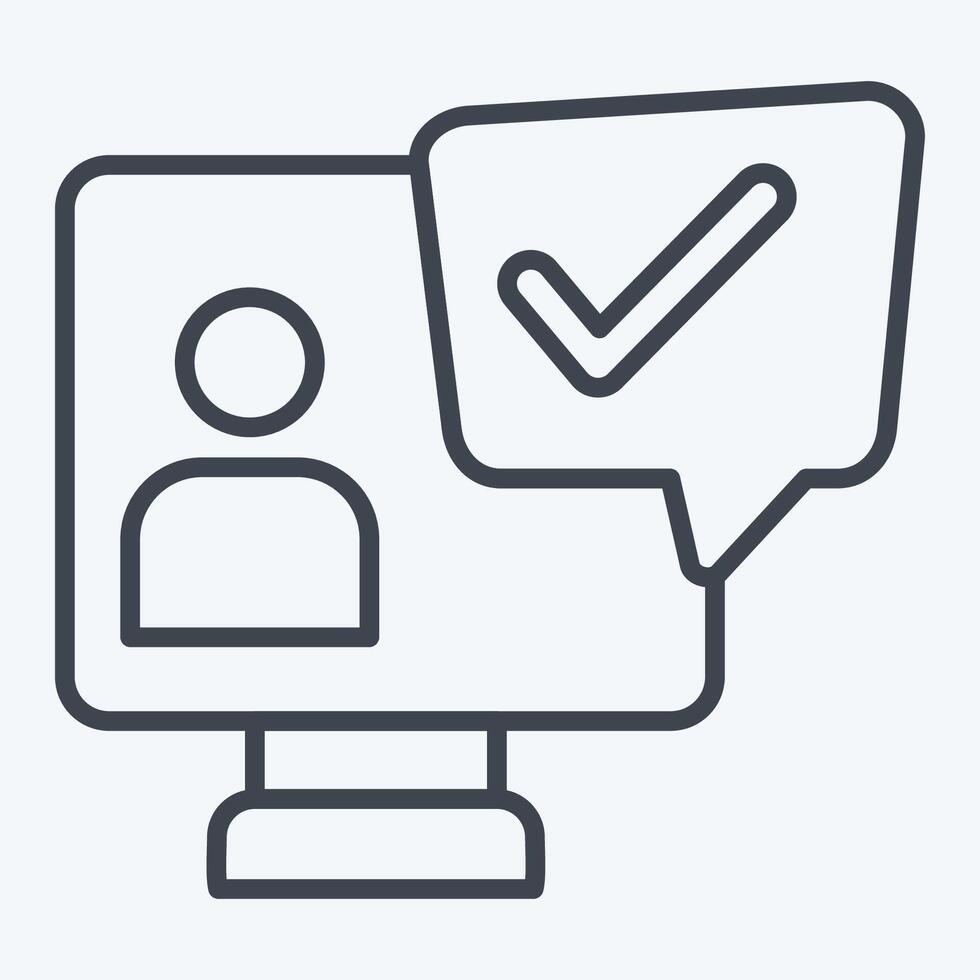 Icon Chat. related to Speech symbol. line style. design editable vector
